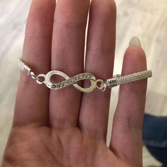 3/$25 Rhinestone Infinity Bracelet - Picture 3 of 3